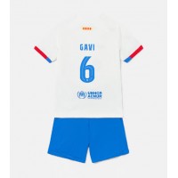 Echipament fotbal Barcelona Paez Gavi #6 Tricou Deplasare 2023-24 pentru copii maneca scurta (+ Pantaloni scurti)